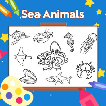 sea sea animals coloring pages