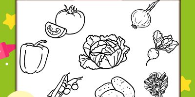 vegetables coloring page