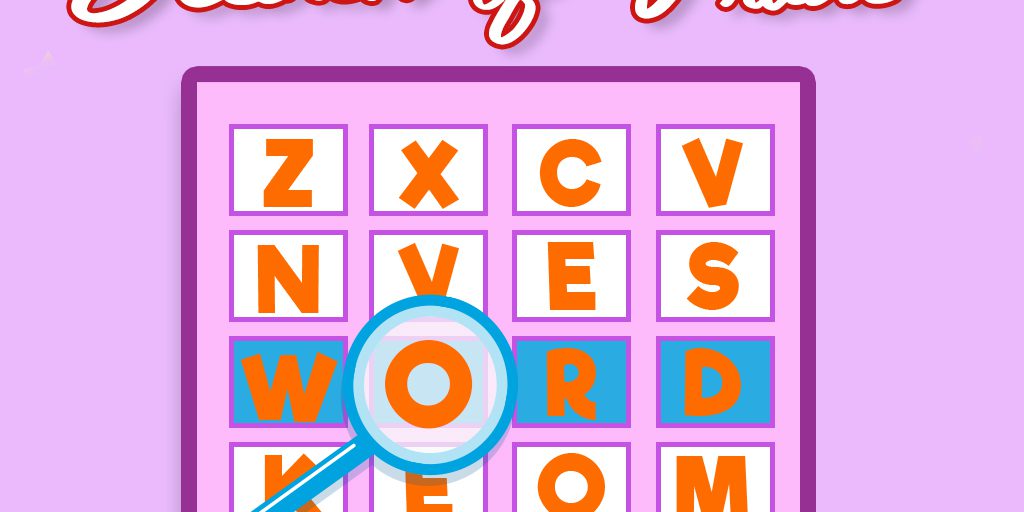 fruits Word Search Colors Worksheets