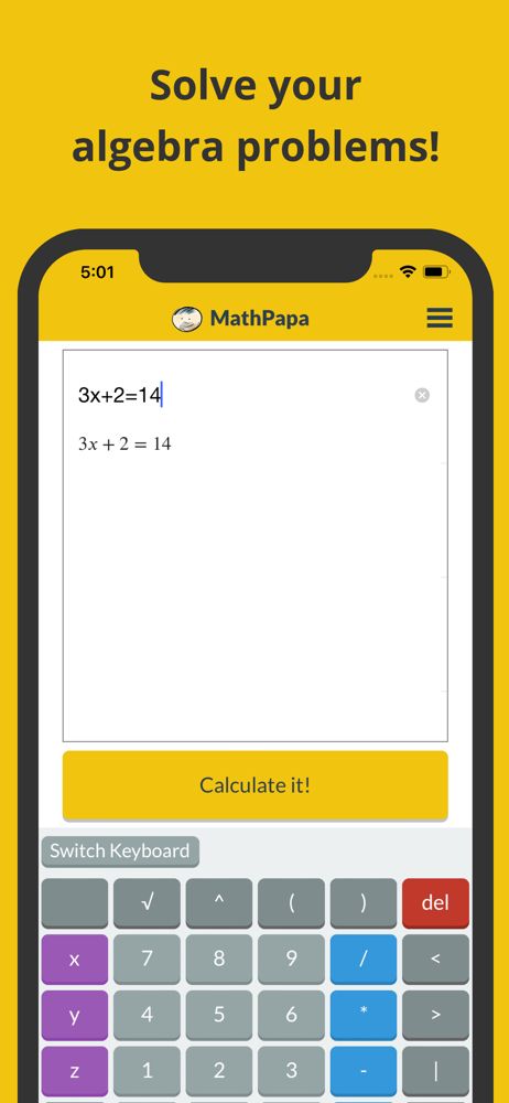 MathPapa app