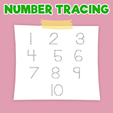 Number Tracing Worksheets