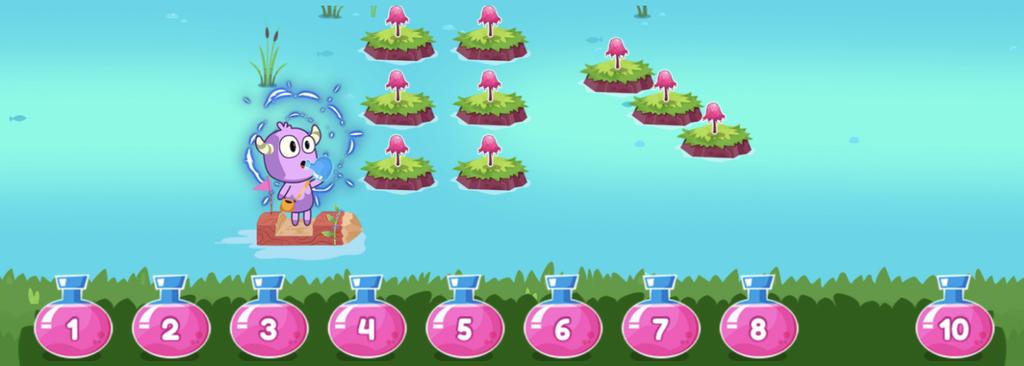 SplashLearn addition game - Hobby's list for collecting fruits and flowers