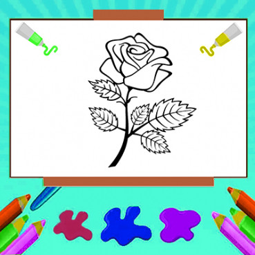 Rose coloring pages