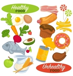Healthy And Unhealthy Food Worksheet