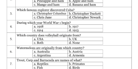 General Knowledge Quiz 18