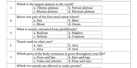 General Knowledge Quiz 19