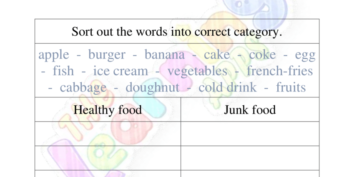Healthy and unhealthy food 03 Healthy and unhealthy food 03