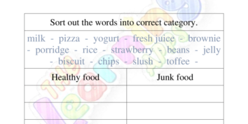 Healthy and unhealthy food 04 Healthy and unhealthy food 04