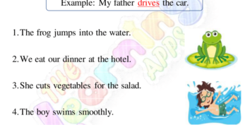 Present Tense Verb Worksheet 01 Present Tense Verb Worksheet 01