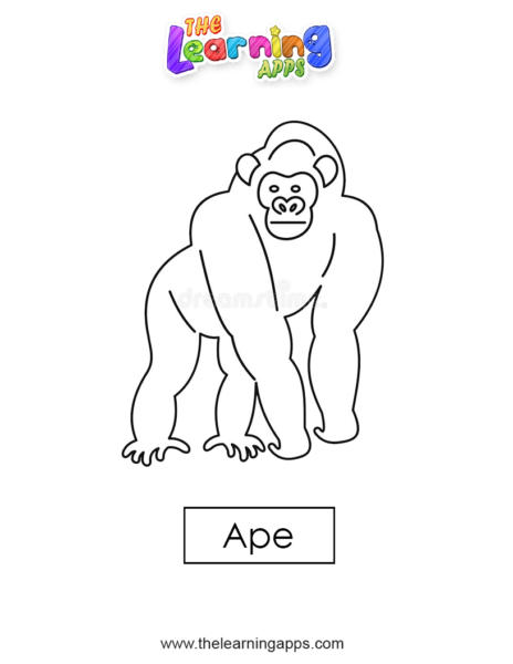 Download Free Printable Ape Worksheet for Kids