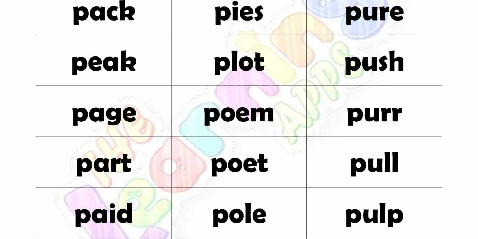 4 LETTER WORD STARTING WITH P 4 LETTER WORD STARTING WITH P