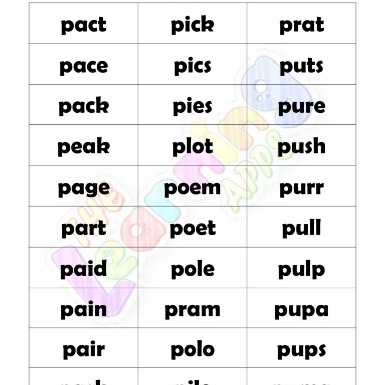 4 LETTER WORD STARTING WITH P 4 LETTER WORD STARTING WITH P