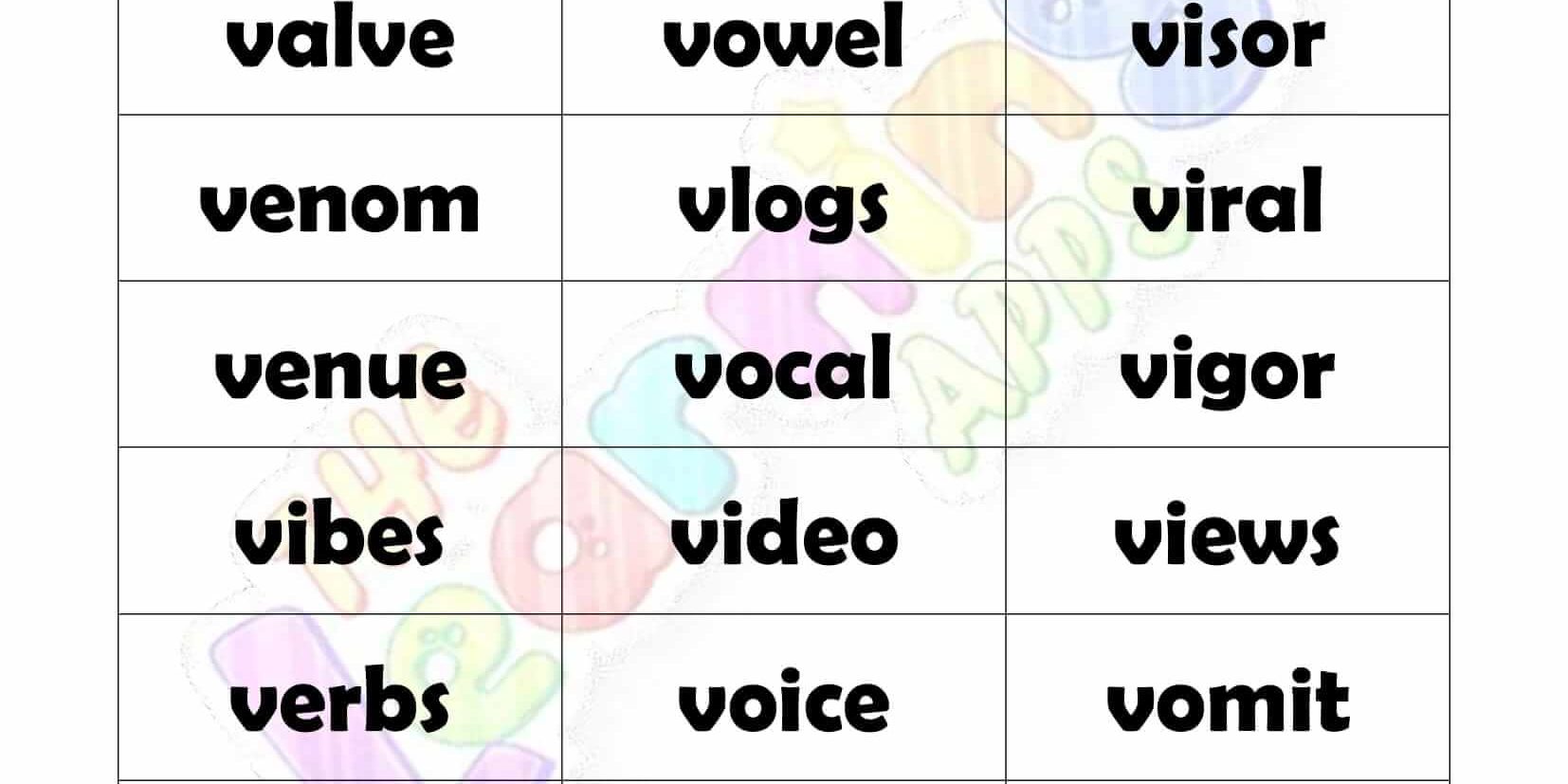 5 LETTER WORD STARTING WITH V 5 LETTER WORD STARTING WITH V