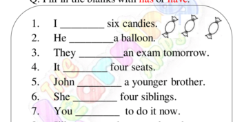 Has and Have Worksheets 01