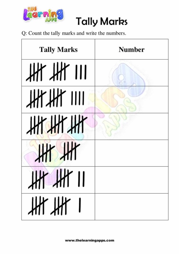 Tally Mark Worksheet 01