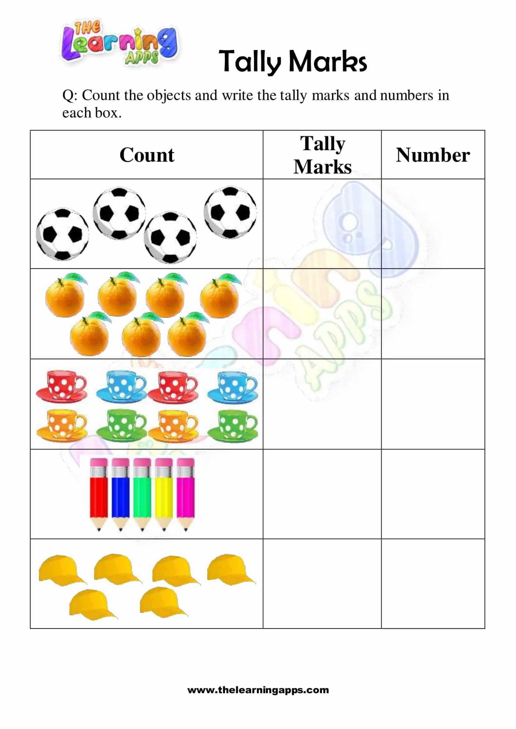 Tally Mark Worksheet 04