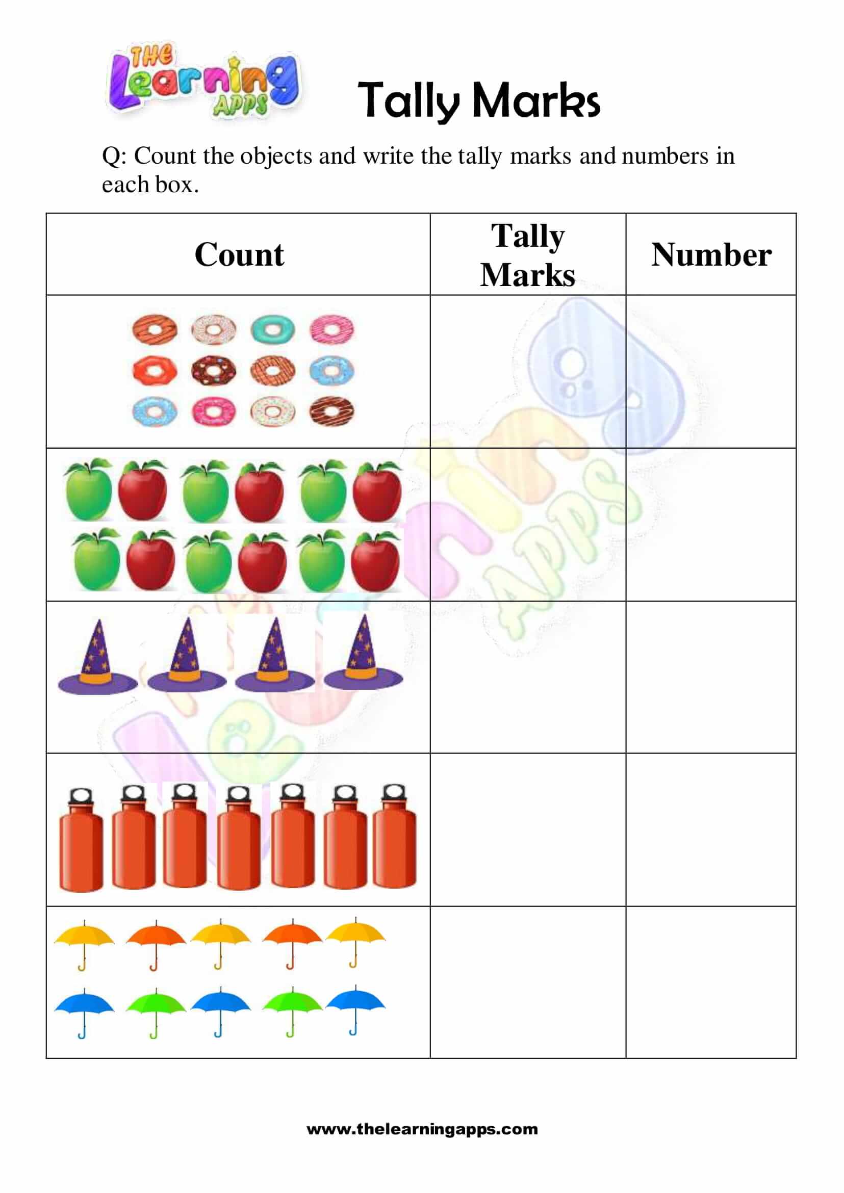 Tally Mark Worksheet 05