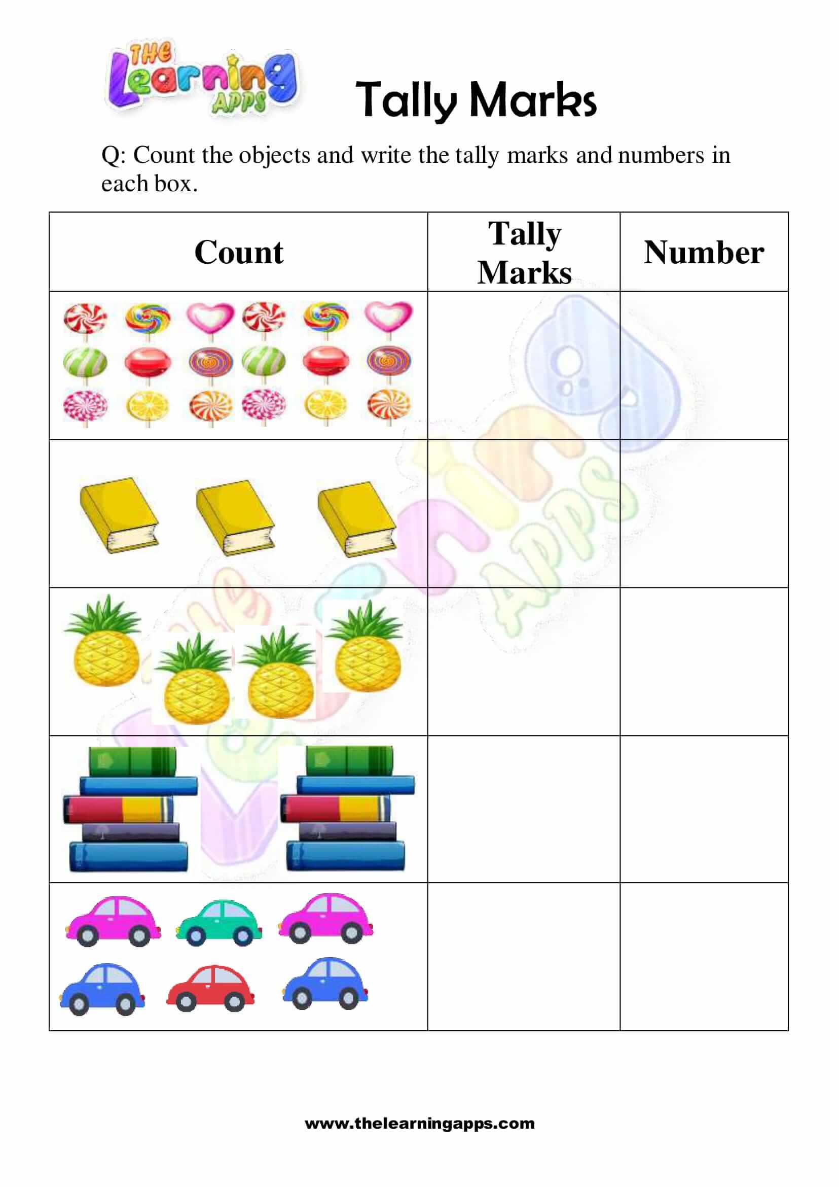 Tally Mark Worksheet 06