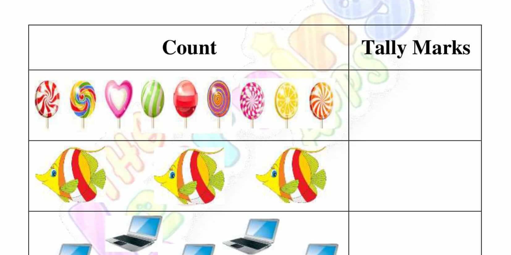 Tally Mark Worksheet 10