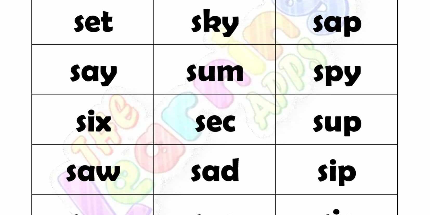 3 LETTER WORD STARTING WITH S 3 LETTER WORD STARTING WITH S