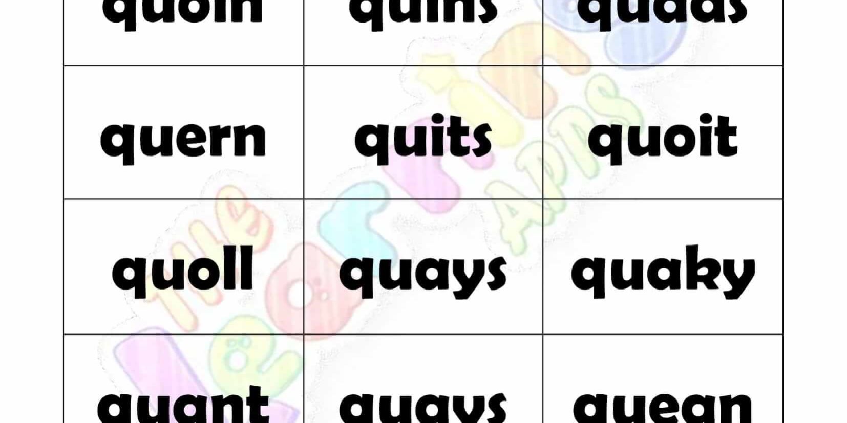 5 LETTER WORD STARTING WITH Q-2 5 LETTER WORD STARTING WITH Q-2