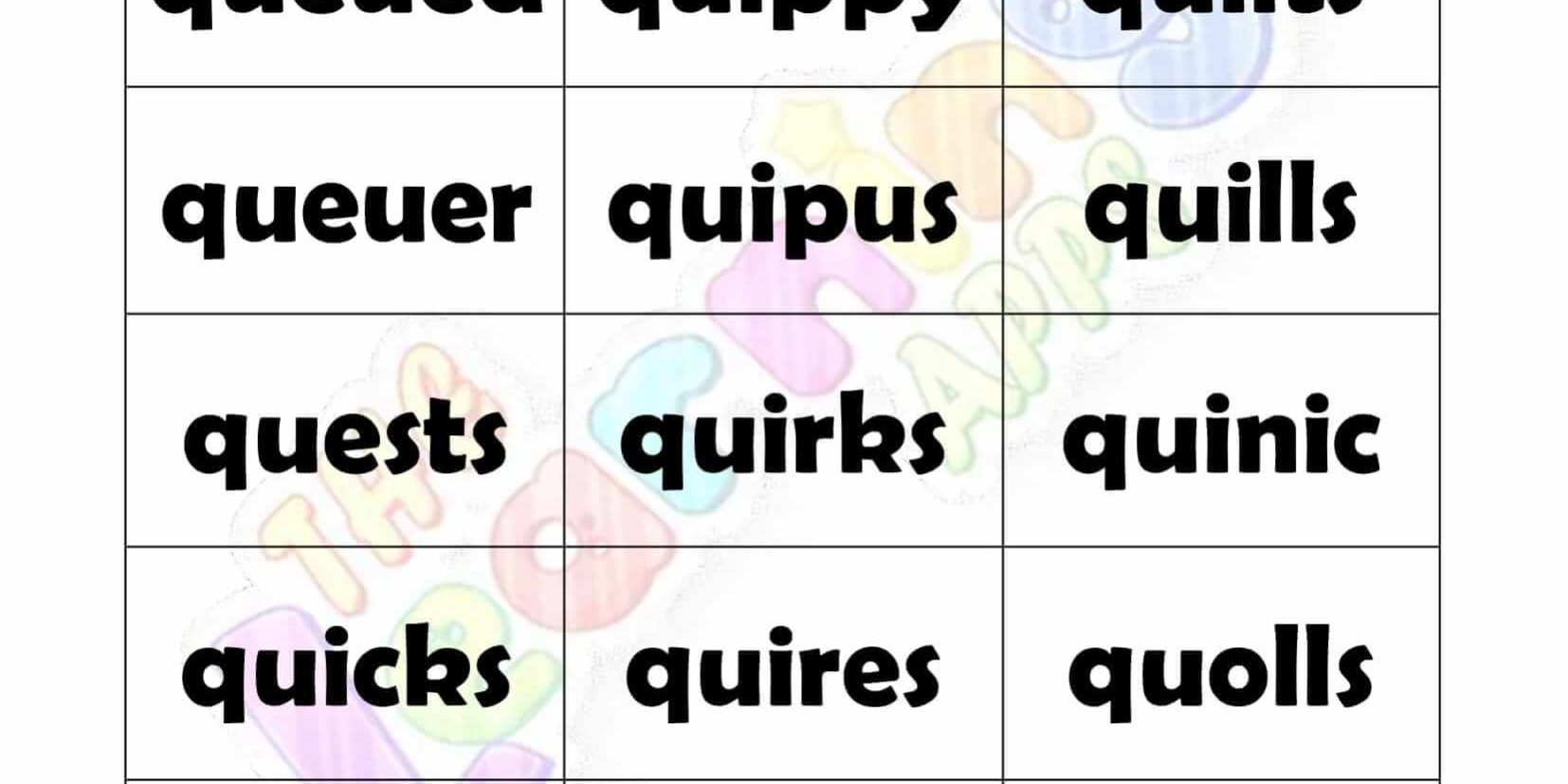 6 LETTER WORD STARTING WITH Q-3 6 LETTER WORD STARTING WITH Q-3