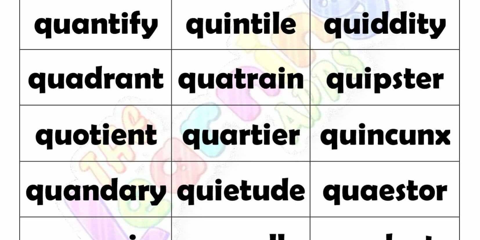 8 LETTER WORD STARTING WITH Q 8 LETTER WORD STARTING WITH Q