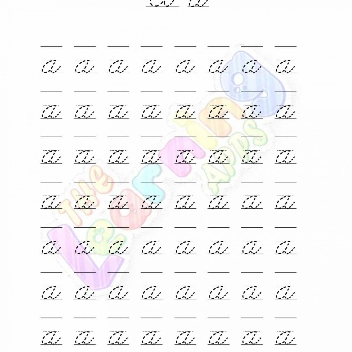 Free Printable Cursive Writing Worksheets - The Learning Apps