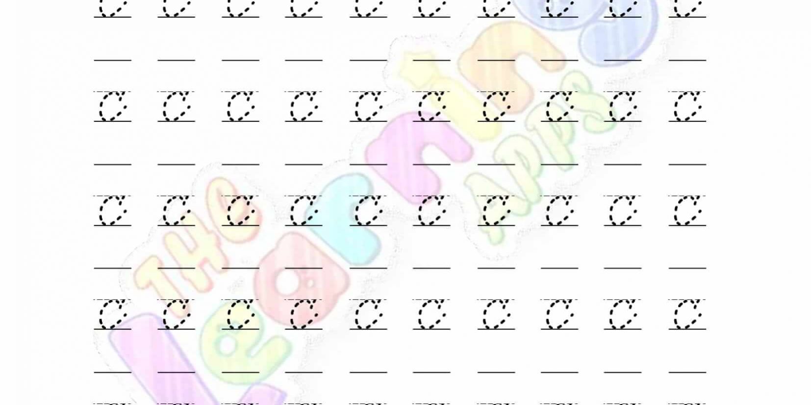 Free Printable Cursive Letter C Writing Grade 1 Worksheets