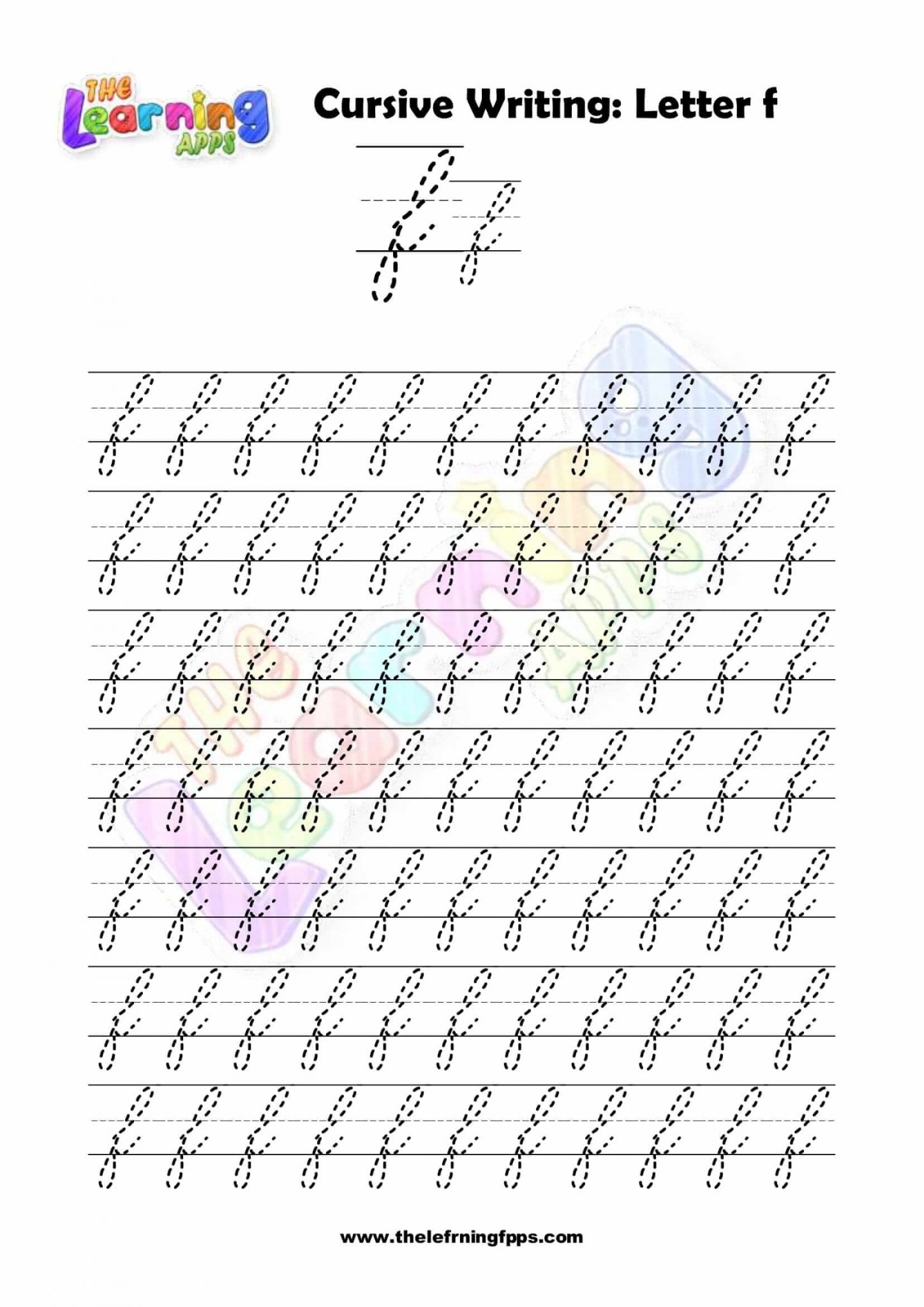 Free Printable Cursive Letter F Writing Grade 1 Worksheets Free Printable Cursive Letter F Writing Grade 1 Worksheets