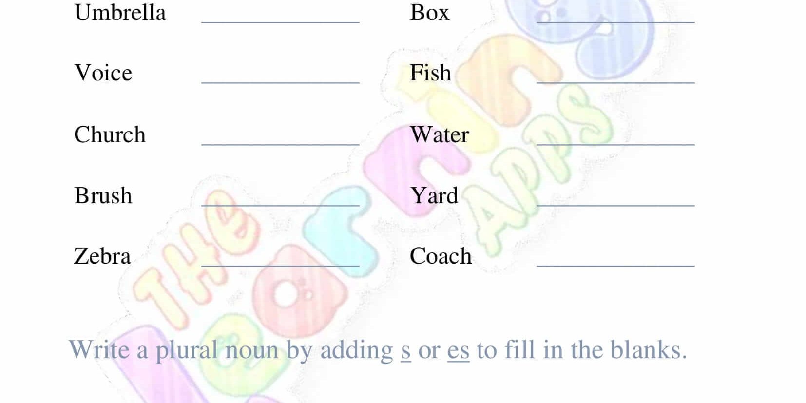 Noun Numbers 01 Noun Numbers 01