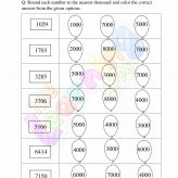 Rounding numbers worksheet for grade three 05