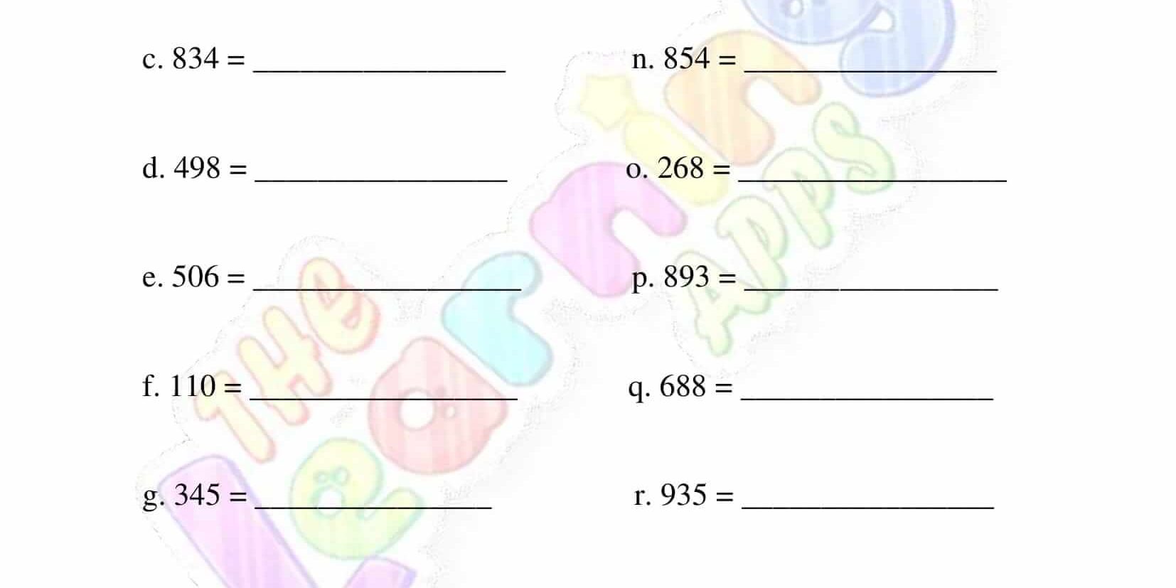 Rounding numbers worksheet for grade two 01