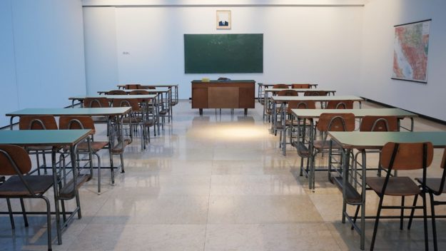 chairs and tables in a classroom