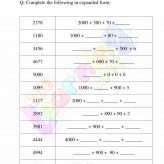 place value worksheet for grade three 03