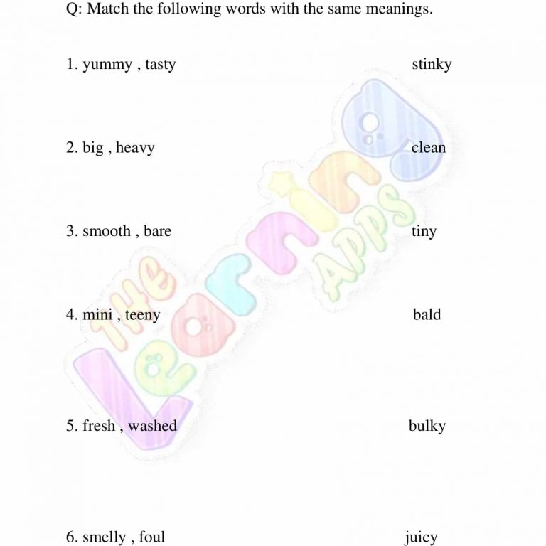 vocabulary worksheet for grade two 01