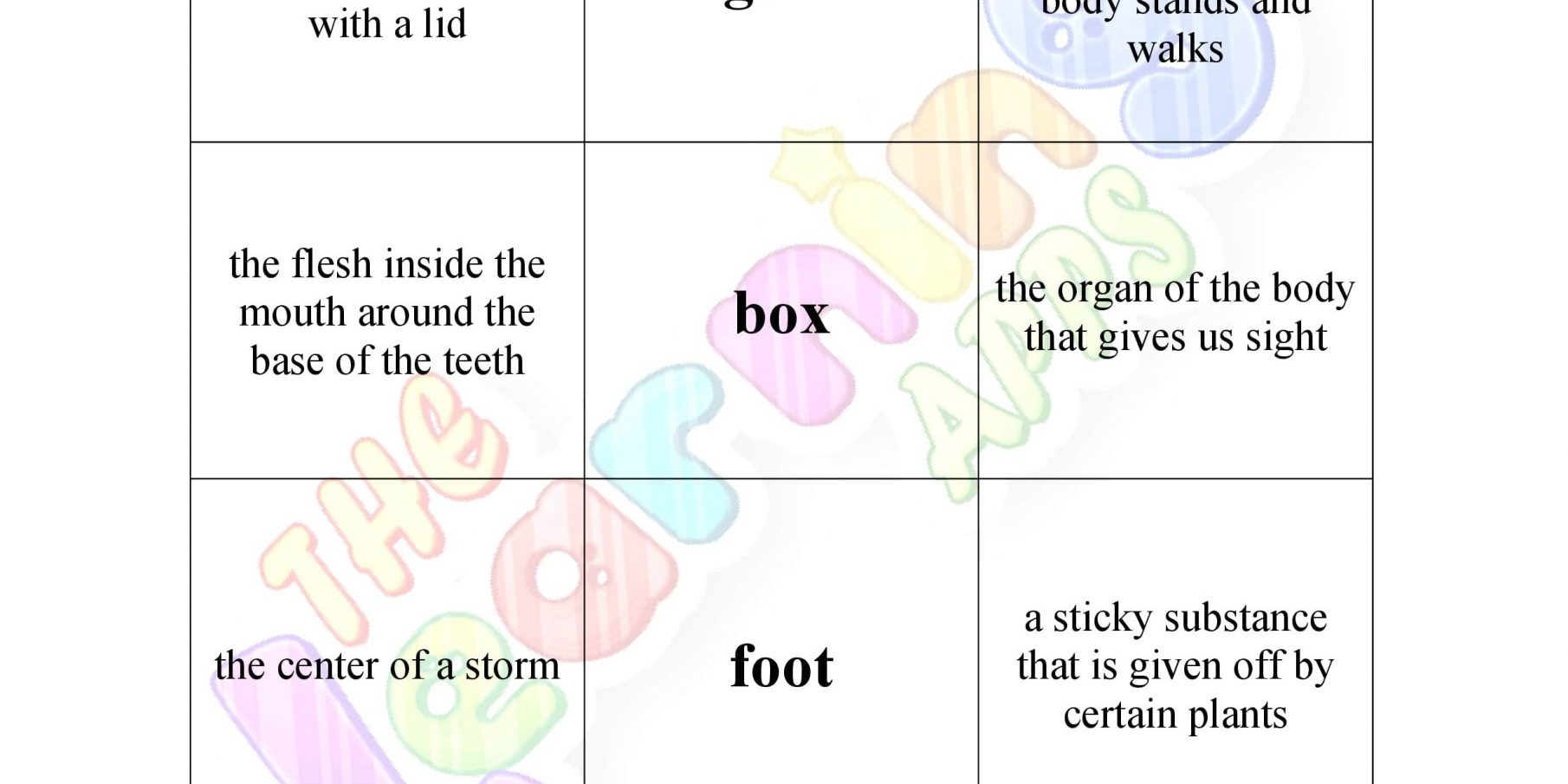 Multiple Meaning Words - Grade 1 - Activity 1