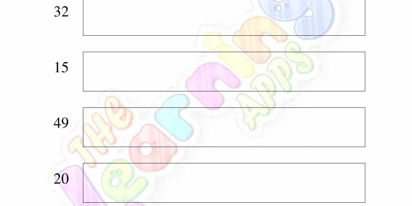 Factors Worksheet - Grade 3 - Activity 1