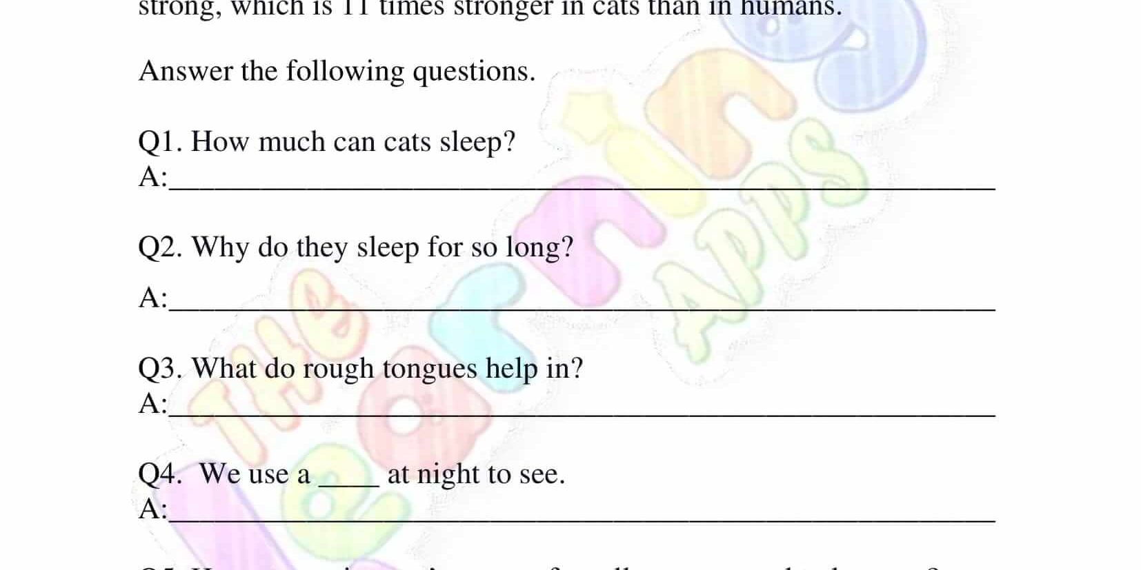 Non Fiction Reading Passages – Grade 1 – Cats Non Fiction Reading Passages - Grade 1 - Cats
