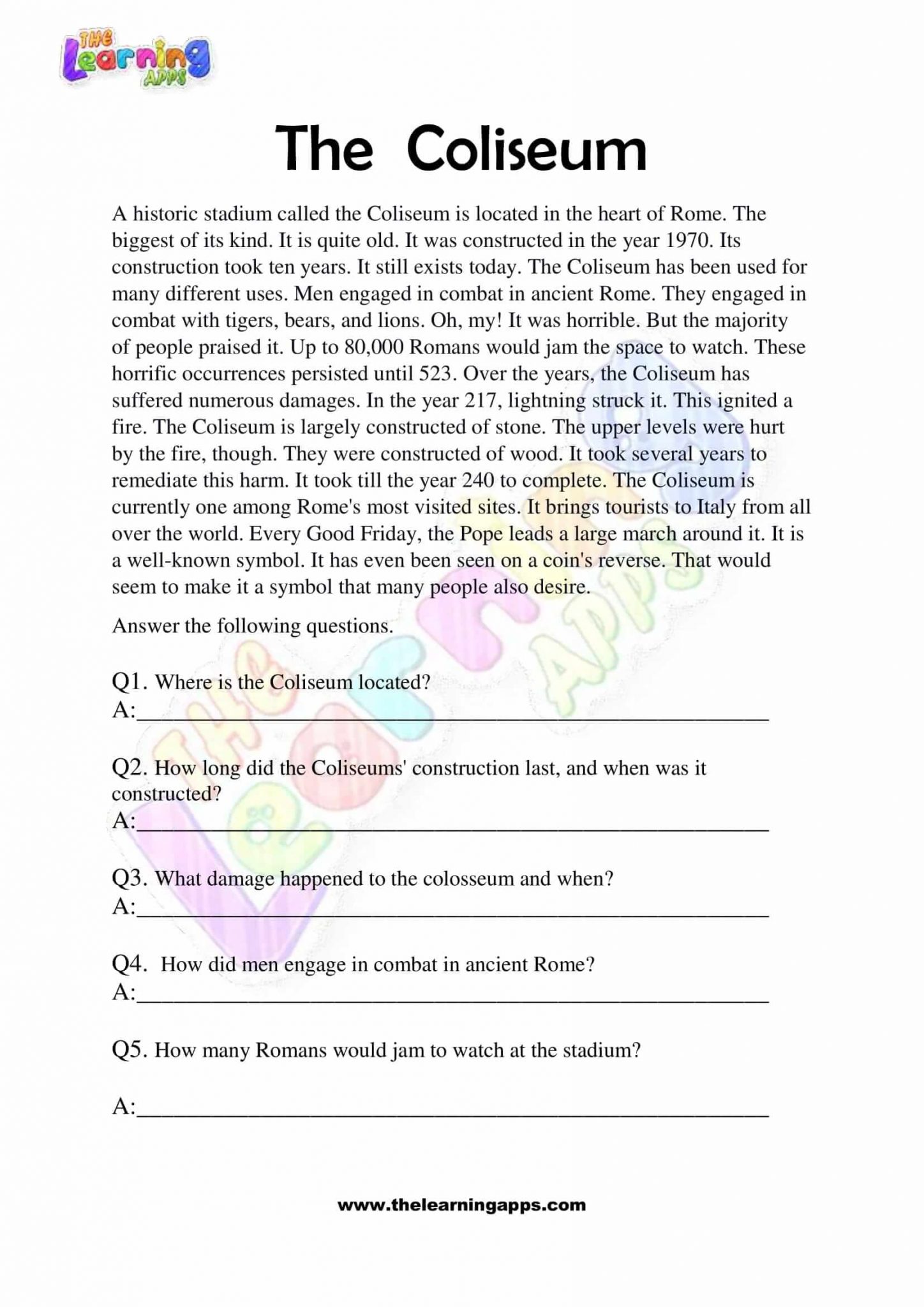 Free Non Fiction Reading Passages Worksheets for Grade 3