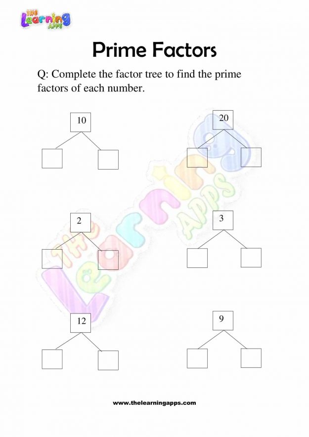 Prime Factors - Grade 1 - Activity 1