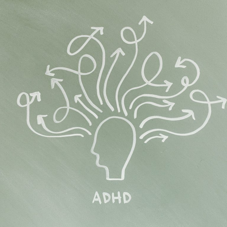 ADHD DRAWING WITH CHALK ON BOARD