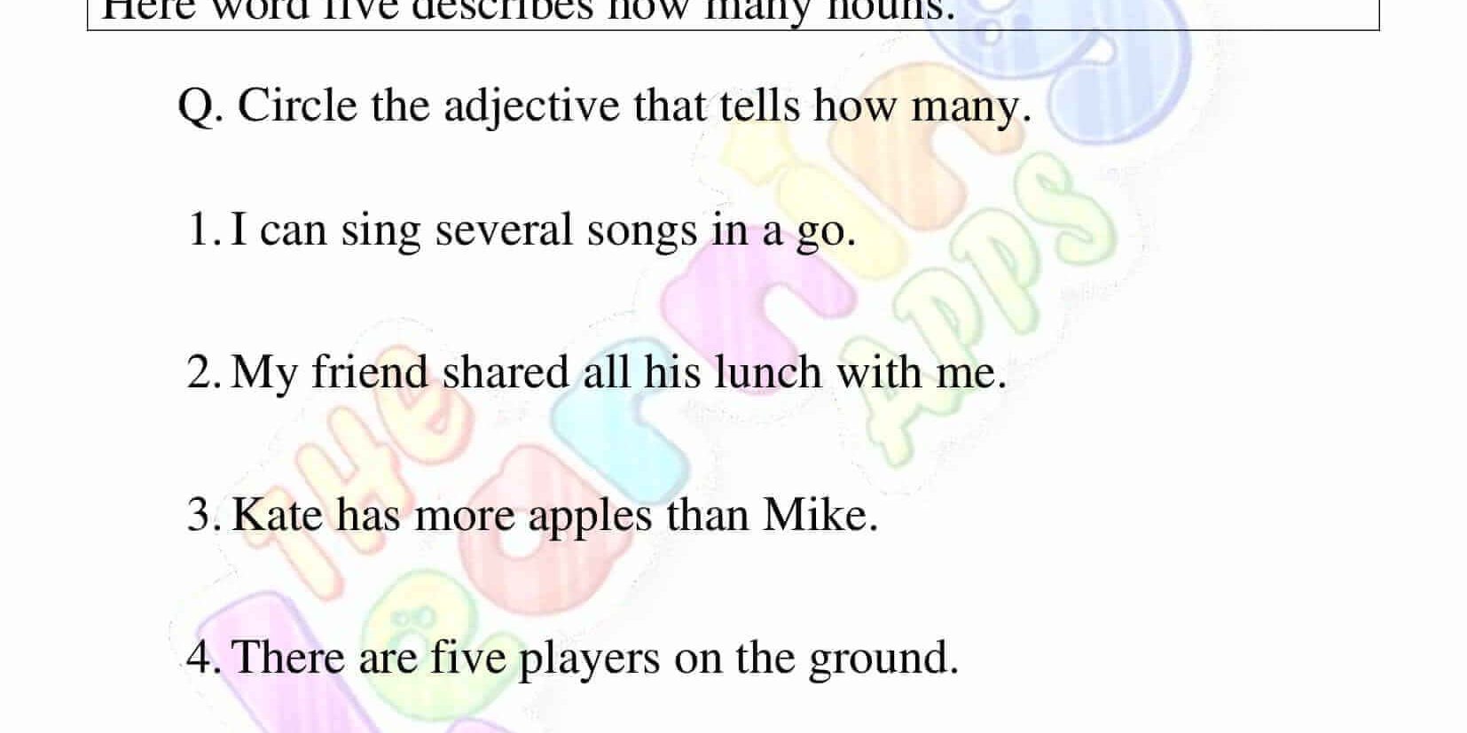 Adjectives-How-Many-Worksheets-Grade-3-Activity-1