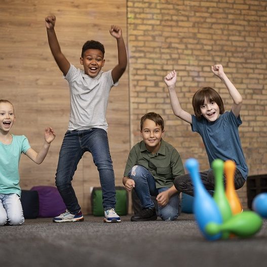 kids playing indoor games