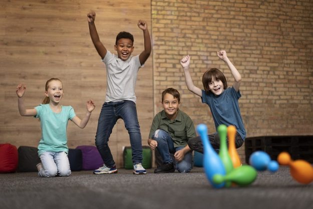 kids playing indoor games