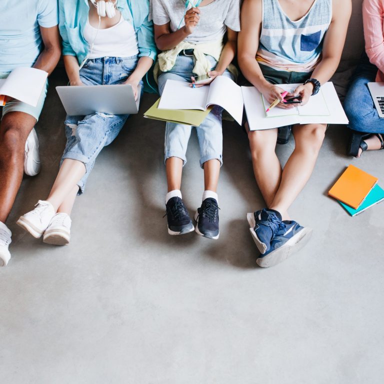 college students studying