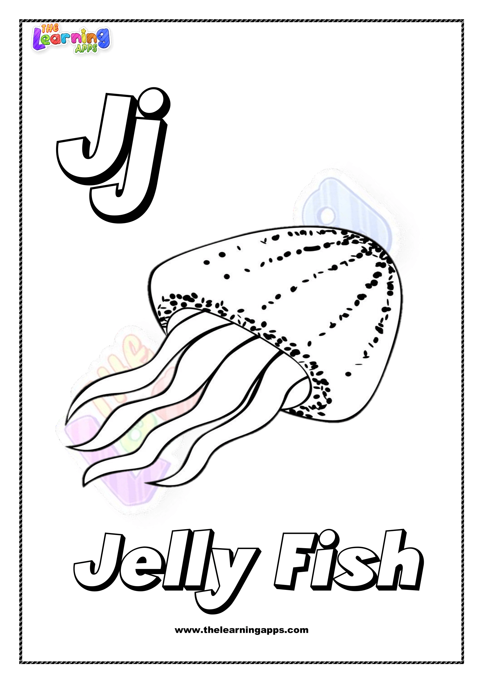 Animal J Printable For Kids - Worksheet