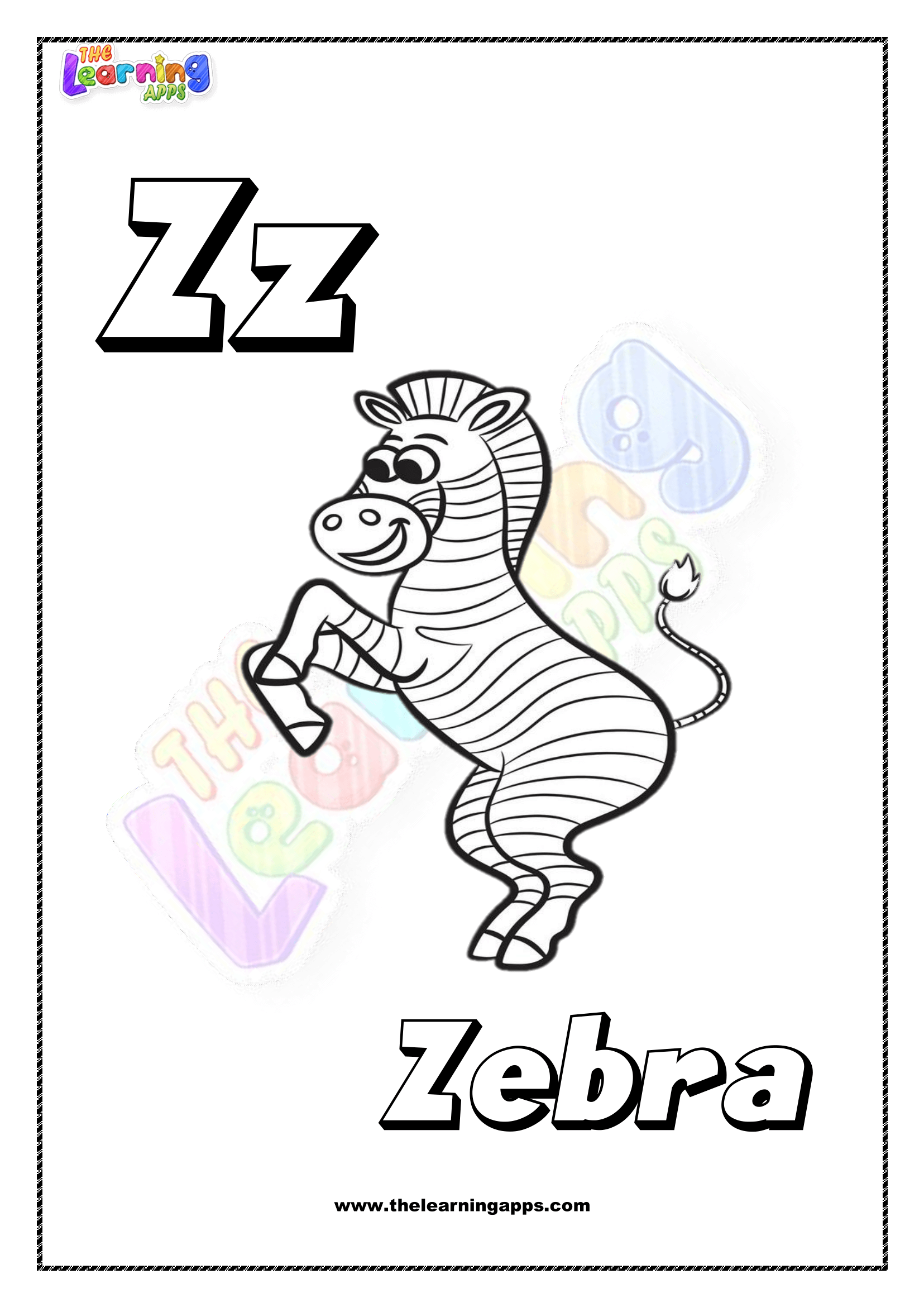 Animal Z Printable For Kids - Worksheet