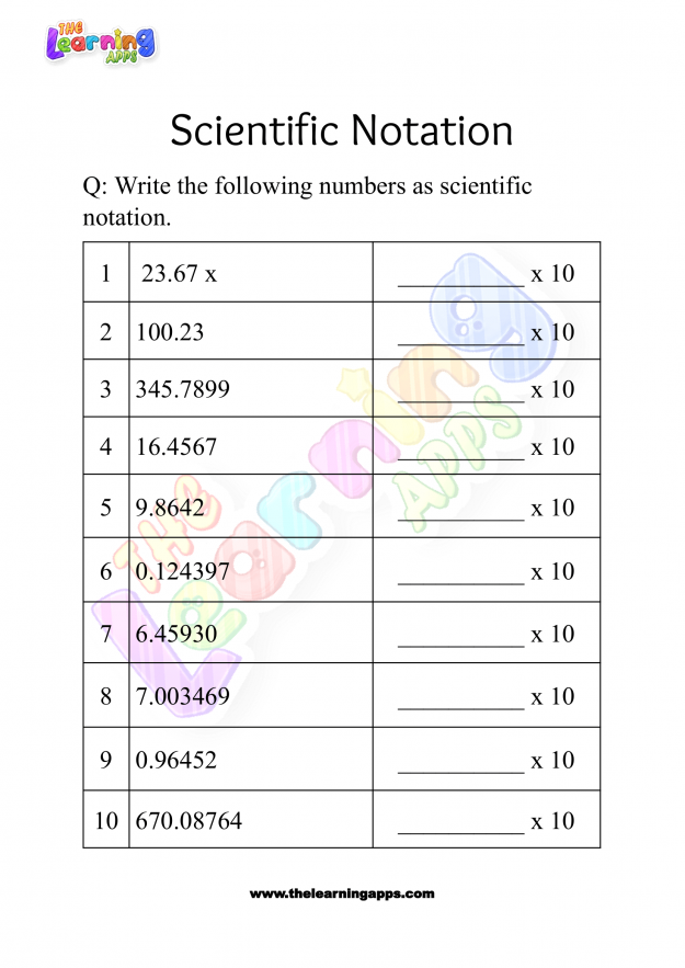 scientific notation worksheet grade 3-05