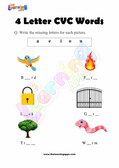 4-Letter-CVC-Words-Worksheets-for-Preshool-Activity-2